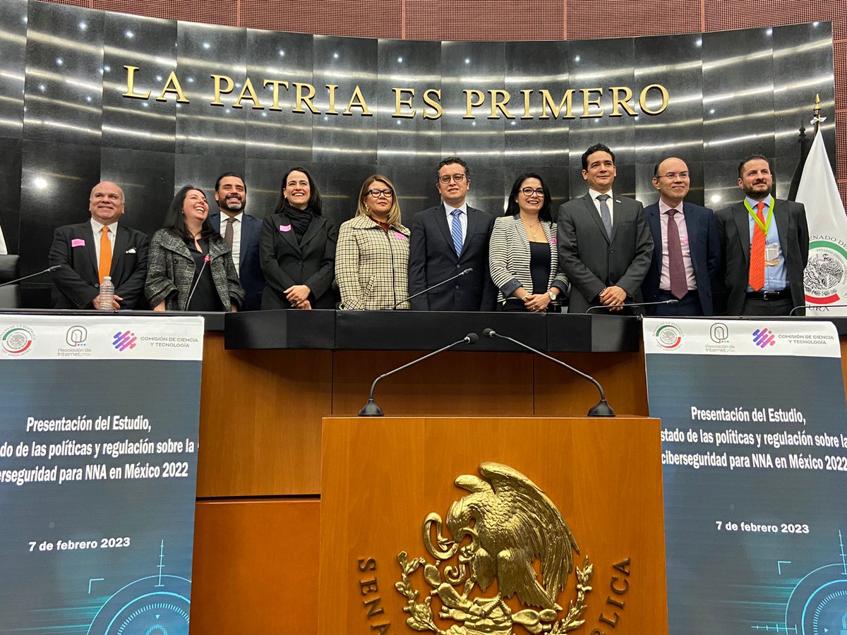 Cerrando muy satisfechos en el <a href="/senadomexicano/">Senado de México</a>  Senado de la República la presentación del Estudio: Estado de las Políticas y Regulación sobre la Ciberseguridad para niños, niñas y adolescentes en México. ¡Gracias por acompañarnos! 🫶
#AIMX #ciberseguridad #InternetSeguro