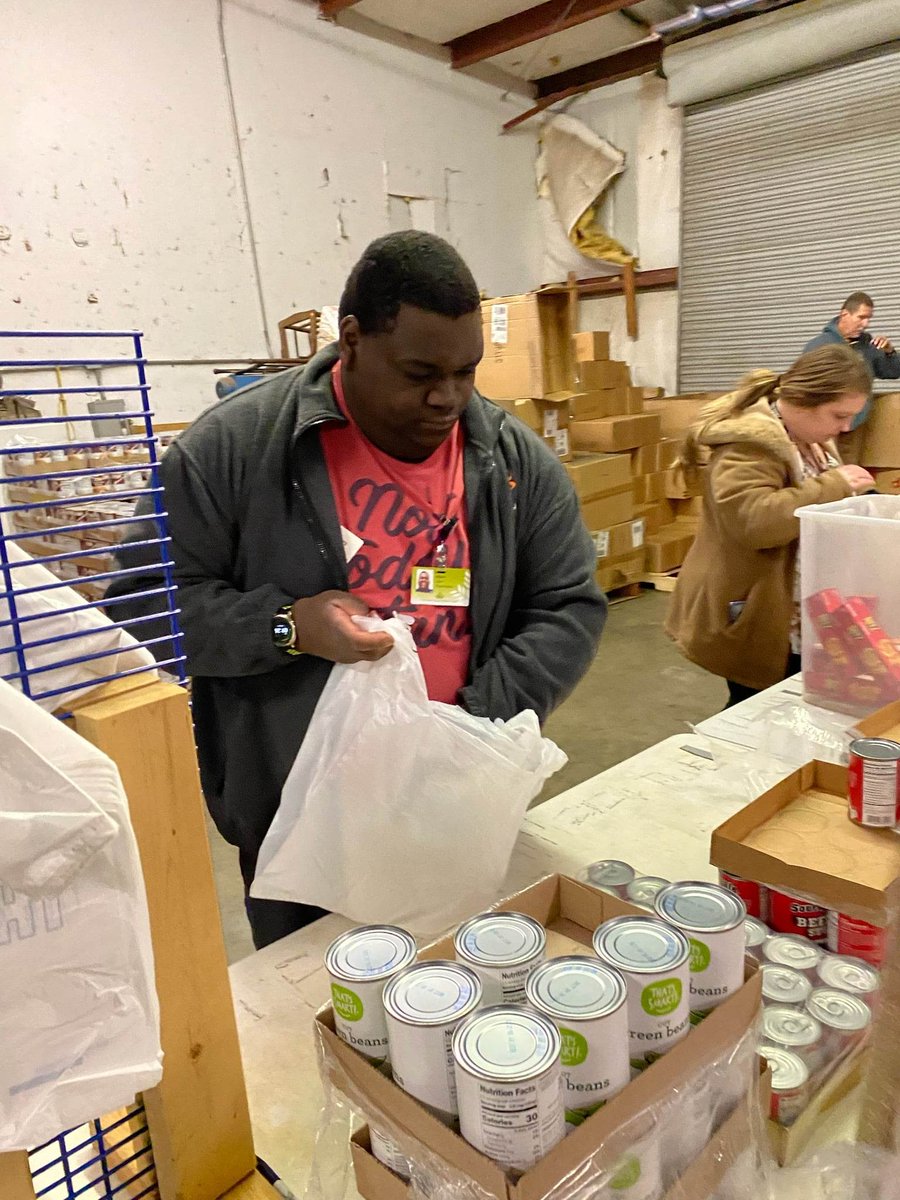 It is important to learn to give back to your local community. Project SEARCH Interns packed 350 bags of food for BackPack Love today.