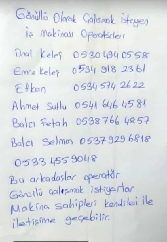 Hatay’daki vinç operatörü ihtiyacı için…