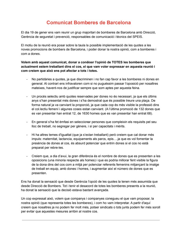 Bomberes per la dignitat de la dona (@bomberesbcn) on Twitter photo 