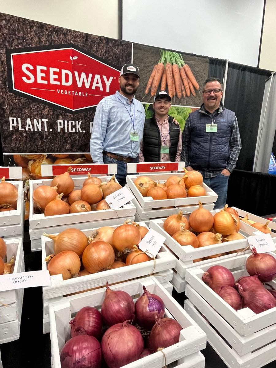 We love us some onions. Zane Beams, Kenny Nakamura, and Donavin Buck were set up today to share that passion at The 63rd Annual Meeting of The Idaho &amp; Malhuer County Onion Growers' Associations in Ontario, OR.