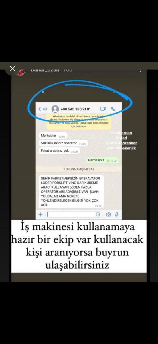 <a href="/OguzhanUgur/">Oğuzhan Uğur</a> çok sayıda operatör arkadaş varmış iletişime geçelim