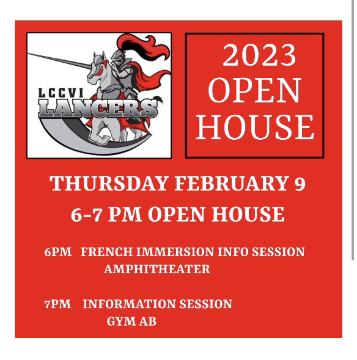All future Lancers are invited to an Open House this Thursday! #lkdsb