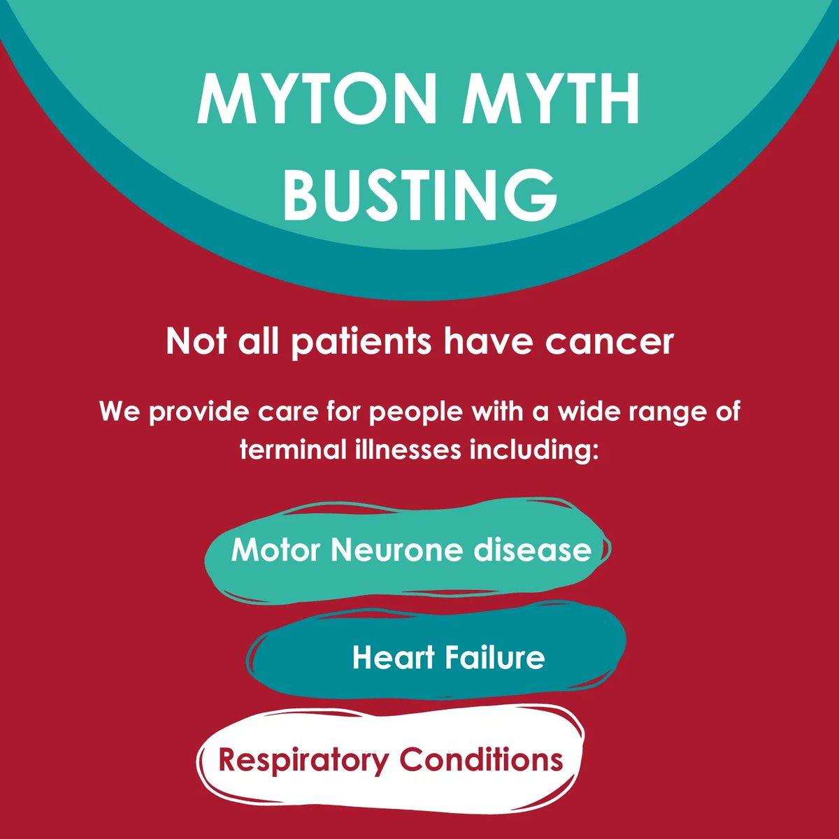 Did you know… #NWarksHour

🦋 Not all patients have cancer

We provide care for people with a wide range of terminal illnesses including:

Motor Neurone disease

Heart Failure

Respiratory Conditions 🦋