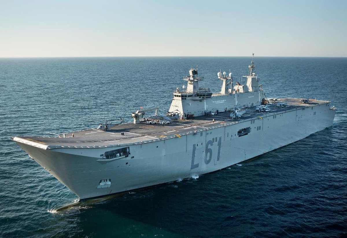 Hispanatolia's tweet image. #España envía a #Turquía el #portaaviones "Juan Carlos I", el #buque de asalto anfibio "Galicia", la #fragata "Blas de Lezo" y el buque de aprovisionamiento en combate "Cantabria", para asistir en las labores de #ayuda #humanitaria tras los #terremotos. Los navíos llegarán mañana