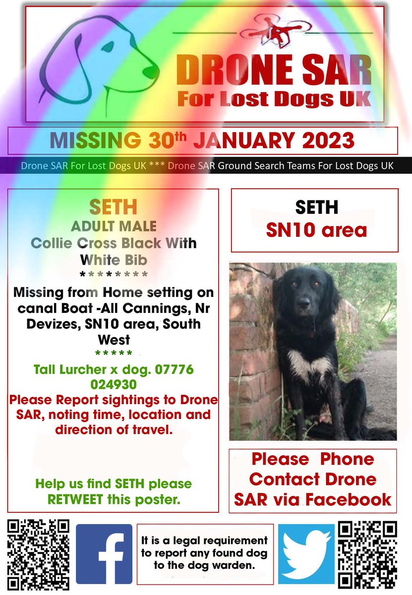 sar_dogs's tweet photo. #RIPSeth Sadly Seth didn't make it back home, our hearts and thoughts go out to his family at this sad time 😢🌈 #RIP   #RainbowBridge #DroneSAR https://t.co/FWKMxuFNHZ
