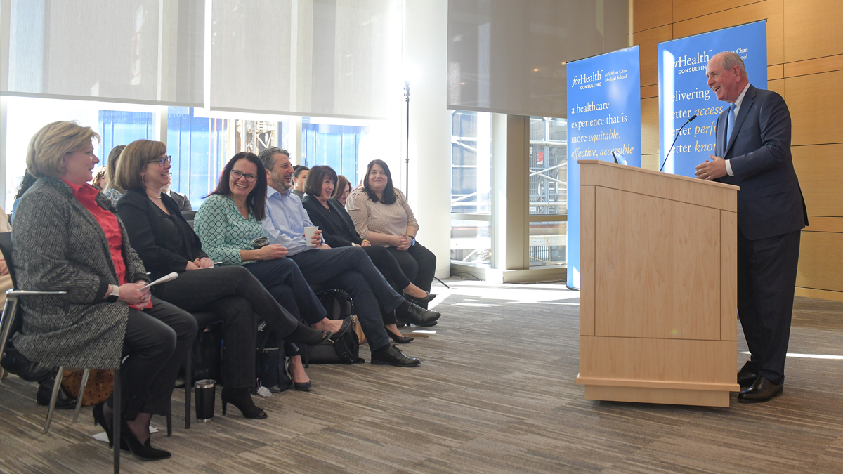 UMassChan's tweet image. Here are photos from today's naming announcement. Read about why the health care consulting division at UMass Chan Medical School is now ForHealth Consulting: direc.to/iGQn 

#WhyUMassChan #ForHealth @ForHealthCnsltg @LisaColombo15 @fninivaggi
