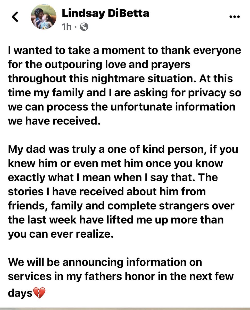 WhitSich's tweet photo. Located - deceased - confirmed ID on his remains. 😭💔#GaryLevin https://t.co/M3qmrUi0Bh