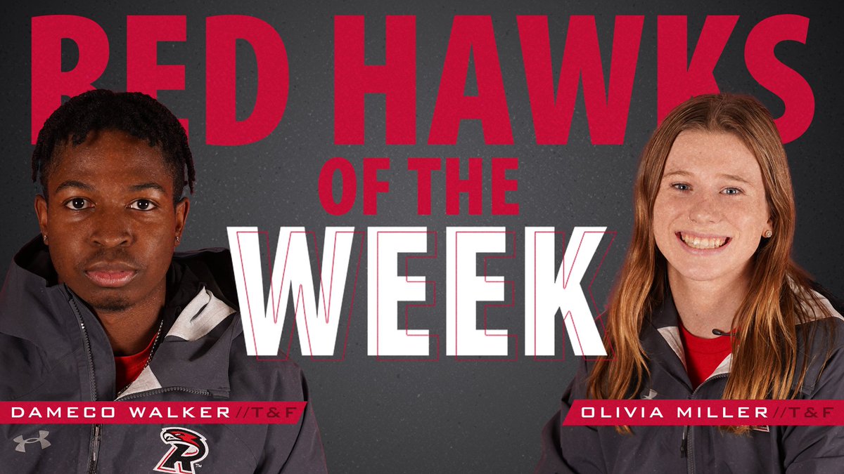 RiponRedHawks's tweet photo. This week’s Red Hawks of the week are track and field athletes Dameco Walker and Olivia Miller: https://t.co/JuO0k0Z119 https://t.co/rN4M8qbsfJ