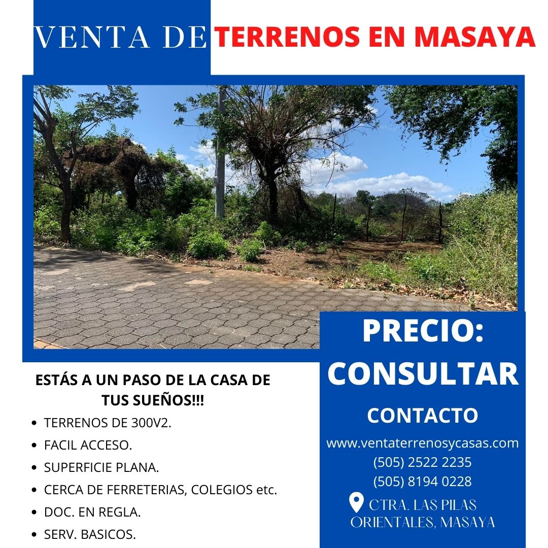 SE VENDEN TERRENOS EN MASAYA.

Precio: U$ Consultar
Contado.

Ver video: youtu.be/anhGvJGyNkU

✅ Área de 300 Vrs2..

Chat: bit.ly/3czUSfO

#terrenos #descuentos #ventadelotes #bienesraices #masaya #nicaragua #ventaterrenosycasas