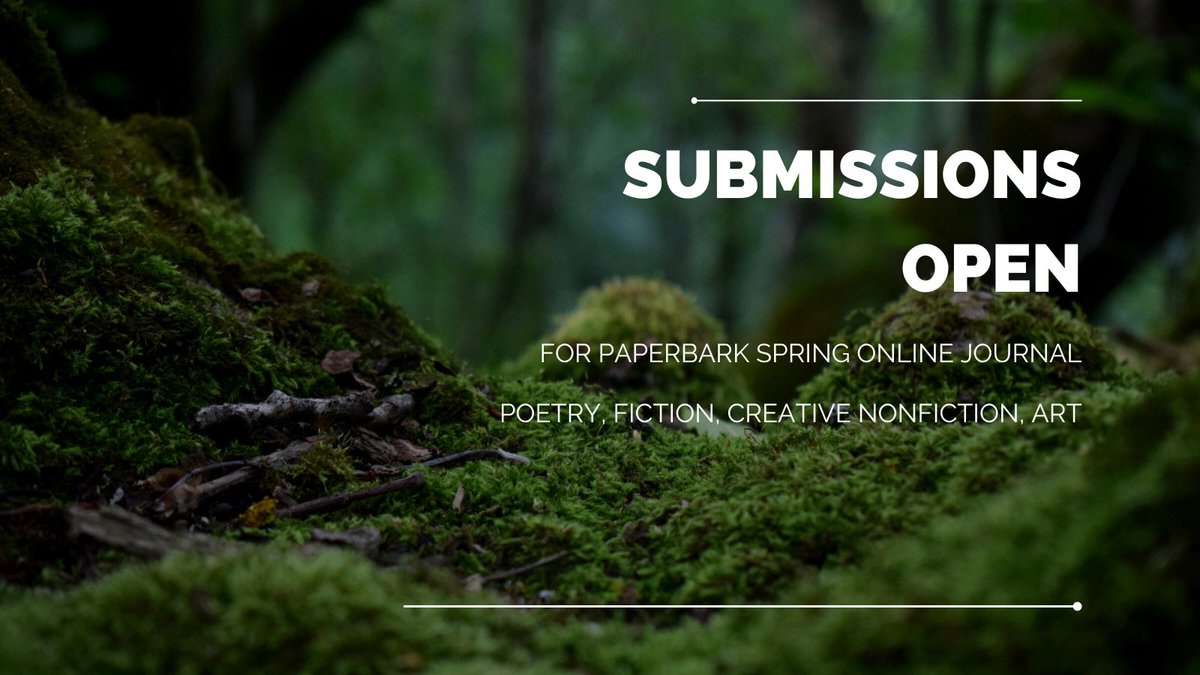 Submissions are open for our Spring Online Journal! Send us your ecologically-driven prose, poetry, and art. paperbarkmag.org/submissions
#WritingCommunity
