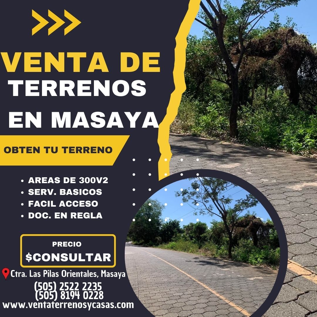 SE VENDEN TERRENOS EN MASAYA.

Precio: U$ Consultar
Contado.

Ver video: youtu.be/anhGvJGyNkU

✅ Área de 300 Vrs2..

Chat: bit.ly/3czUSfO

#terrenos #descuentos #ventadelotes #bienesraices #masaya #nicaragua #ventaterrenosycasas