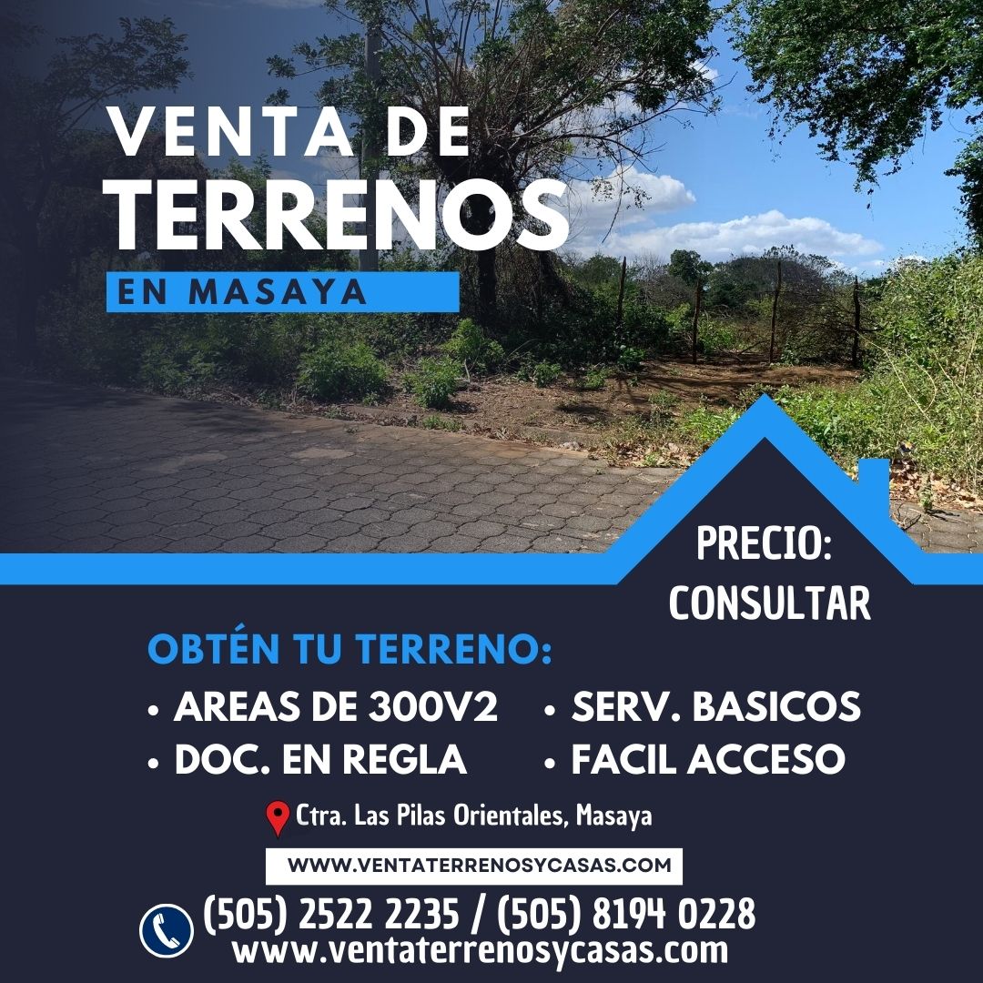 SE VENDEN TERRENOS EN MASAYA.

Precio: U$ Consultar
Contado.

Ver video: youtu.be/anhGvJGyNkU

✅ Área de 300 Vrs2..

Chat: bit.ly/3czUSfO

#terrenos #descuentos #ventadelotes #bienesraices #masaya #nicaragua #ventaterrenosycasas