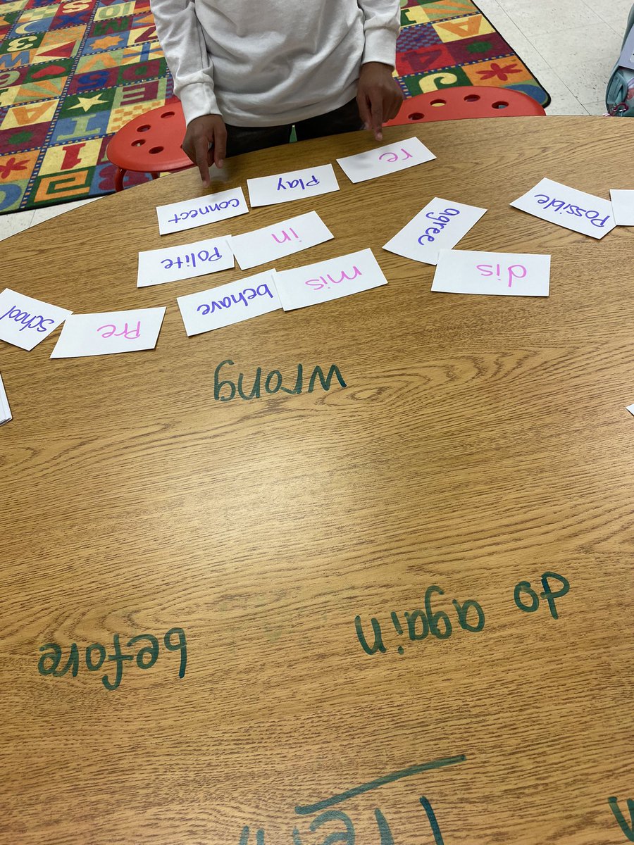 MissLeesCircus's tweet photo. This morning my advanced group began working on prefixes. They did an amazing job creating words! 🍎 https://t.co/JYb2JyDFxE