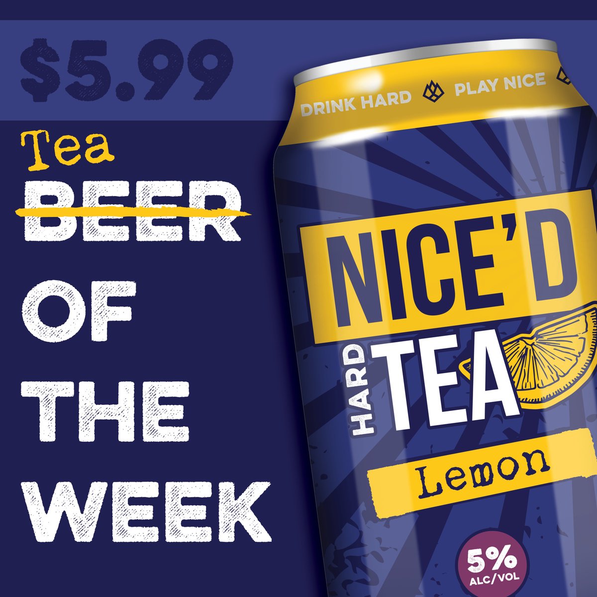 BeaverIslandSTC's tweet photo. Sixers of the OG @nicedhardtea are $5.99 this week at the taproom! https://t.co/Kr4qwIJDRy