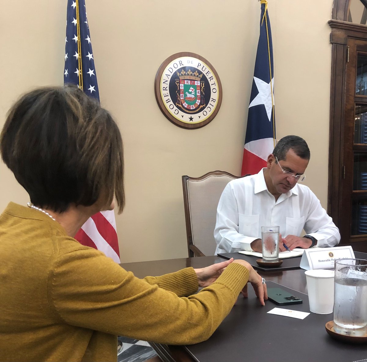 MaryGPowell's tweet photo. Such an honor to meet with @pedropierluisi  @GovPierluisi to talk about making virtual power plants mainstream #solar + #storage = more cost effective reliable energy grid. Let’s go! 💕 https://t.co/CrW4xesvSr