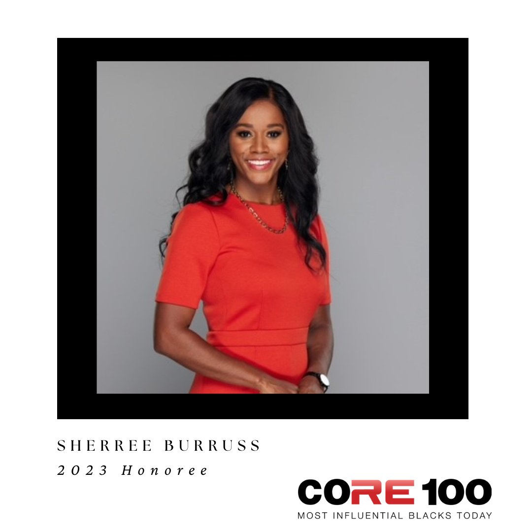 coremag2020's tweet photo. CORE is proud to present the elite group of 2023 CORE 100 Most Influential Blacks Today!
We would like to acknowledge Sherree Burruss as one of our honorees!
#Blackexcellence! #CORE100 https://t.co/Fakn8culPW