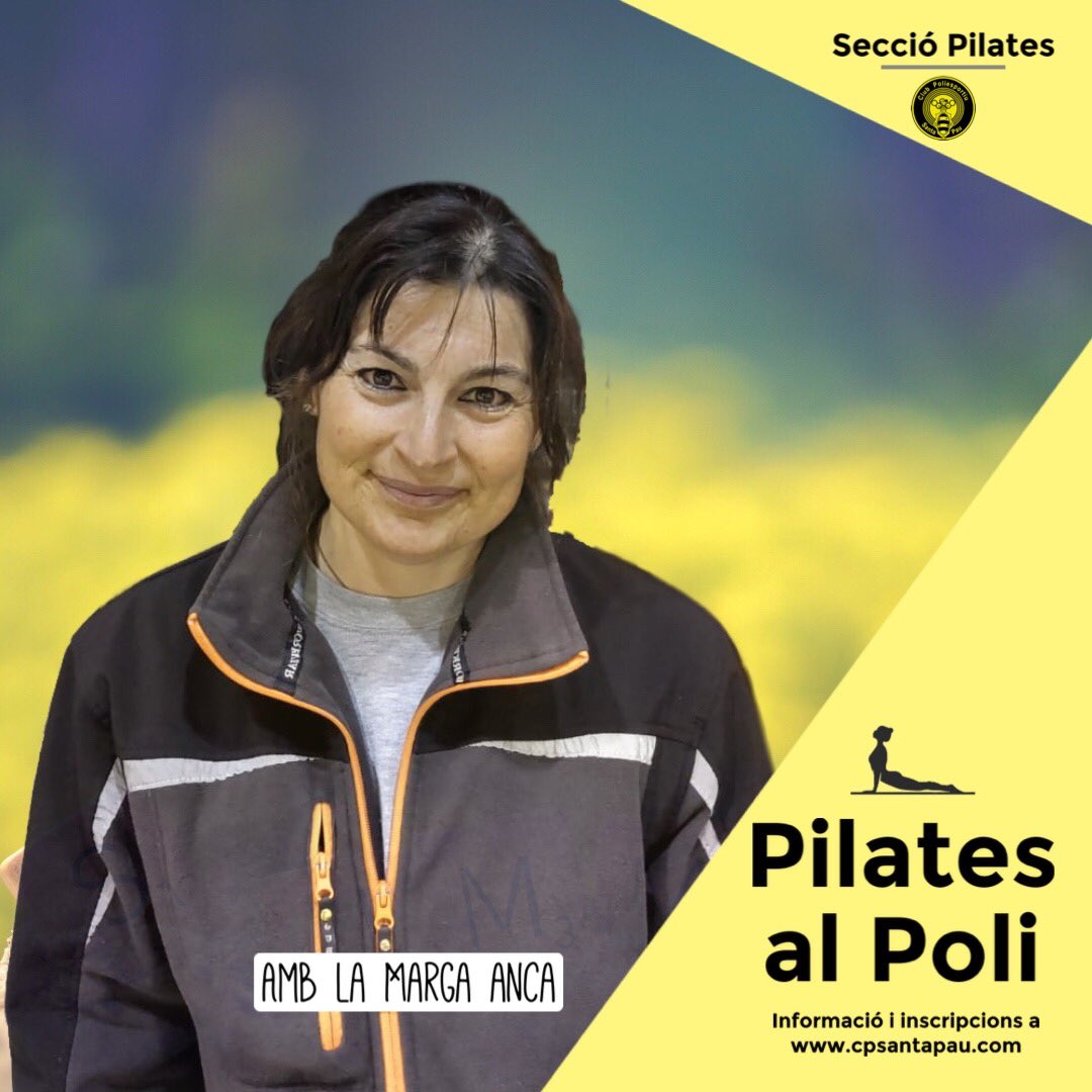 Des d’aquest mes també comptarem amb una secció de Pilates 🙌🏼

La Marga Anca ens proposa unes sessions que ens ajudaran a posar-nos en forma, pervenir lesions i fer-nos més fàcils les tasques diàries 💪🏼

Inscripcions i info a cpsantapau.com