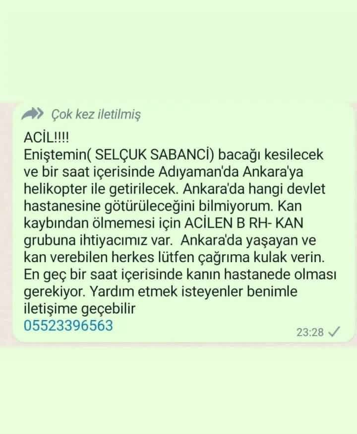 B RH- KAN LAZIM ANKARAAAA!! DEPREMZEDEYE YARDIM!! KAN DUYURUSUUU