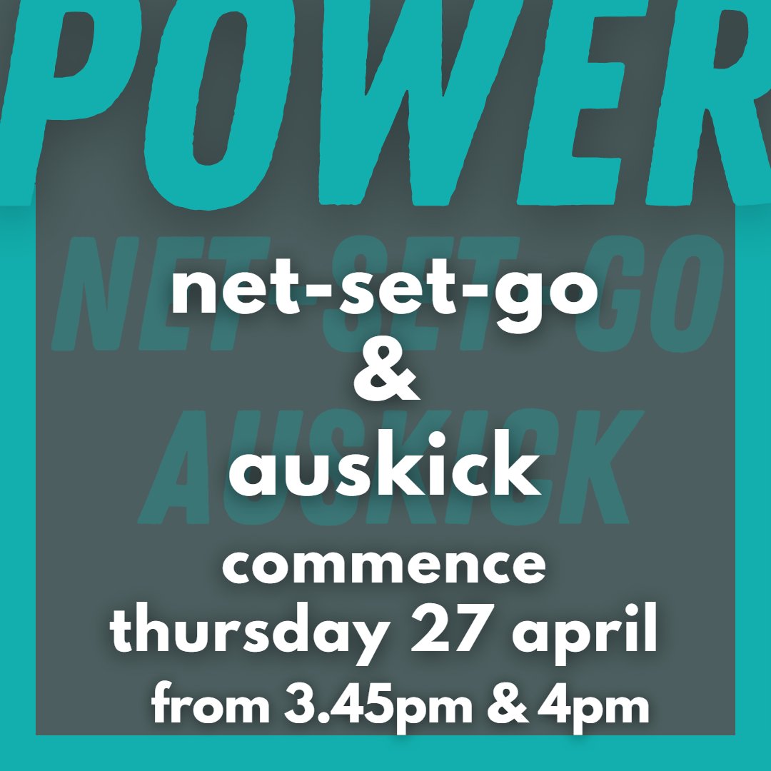 NET-SET-GO &amp; AUSKICK 🏐🏉⚡
Kick-off dates have been set for our up and coming netballers and footballers with Auskick and Net-Set-Go to start Thursday 27 April.
All welcome and we look forward to seeing our stars of the future start their careers at the Power!