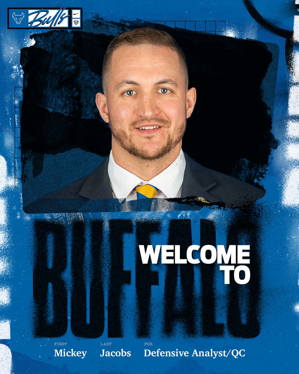 UB Football (@ubfootball) on Twitter photo Please welcome our new defensive analyst Mickey Jacobs.
🔗ubbulls.com/news/2023/2/7/…
#UBhornsUP | <a href="/CoachMJacobs34/">Mickey Jacobs</a> Please welcome our new defensive analyst Mickey Jacobs.
🔗ubbulls.com/news/2023/2/7/…
#UBhornsUP | <a href="/CoachMJacobs34/">Mickey Jacobs</a>