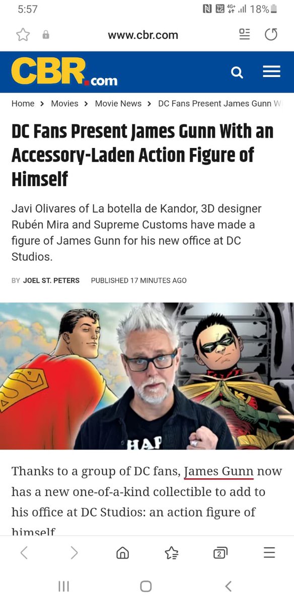 jolivarestolosa's tweet image. Jajajajja no te creo!!!! Que páginas norteamericanas de noticias de cine y cómics se hacen eco de la figura que hemos hecho para James Gunn!!😂😂😂
cbr.com/james-gunn-dc-…