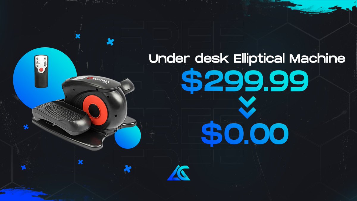 Get fit for free with Alloy! 💪 

The Under Desk Elliptical Machine, normally retailing at $299.99, is now ours at no cost. No more paying a premium for your fitness goals.