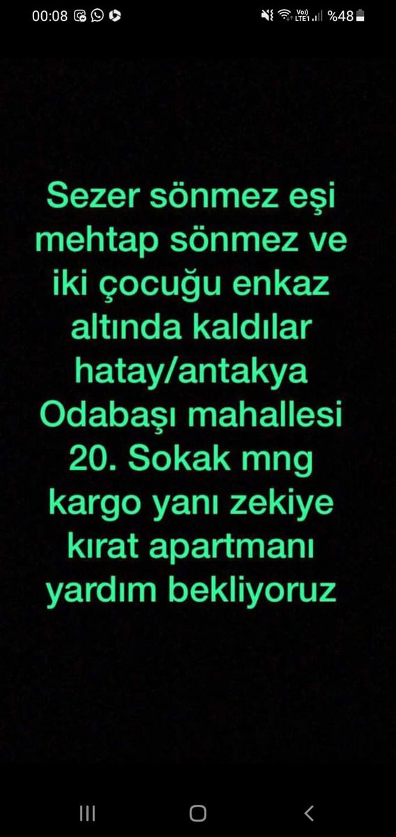 ‼️🚨 ACİL ‼️🚨
<a href="/AFADBaskanlik/">AFAD</a> <a href="/DepremDairesi/">AFAD Deprem</a> <a href="/AFADHatay/">AFAD HATAY</a> <a href="/TC_icisleri/">T.C. İçişleri Bakanlığı</a> <a href="/gencfborg/">Genç Fenerbahçeliler</a> <a href="/OguzhanUgur/">Oğuzhan Uğur</a> <a href="/haluklevent/">Haluk Levent ( Ahbap Ekibi )</a> <a href="/ultrAslan/">ultrAslan</a> <a href="/forzabesiktas/">çArşı</a> <a href="/fatihportakal/">fatih portakal</a> <a href="/BabalaTv/">BaBaLa TV</a> <a href="/PincTivi/">PincTv</a>