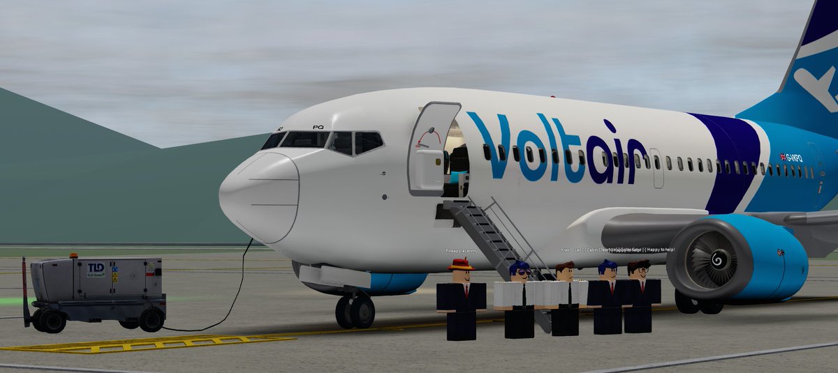 RobloxVoltair's tweet photo. The 737-500s first...

Here is G-VKPQ and its crew at Zakynthos, Greece after flying from Cardiff, Wales. This is the first time the aircraft has been used in the Voltair fleet.

Be sure to join our group/discord if you haven't already!

#ROBLOX #ROBLOXDev #RoAviation https://t.co/Q3XtcEARxQ