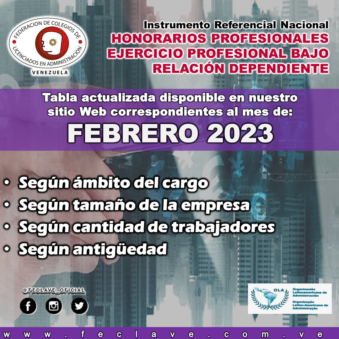 FECLAVE_Oficial's tweet photo. #FECLAVE

Disponibles en nuestra Web los Honorarios Profesionales bajo relación de dependencia en la actuación de los #LAC correspondientes a FEBRERO de 2023

Descargar en nuestra Web: https://t.co/iCqHZ9KltP

#HonorariosLAC #LAC  #7feb https://t.co/JpeO2EeomA
