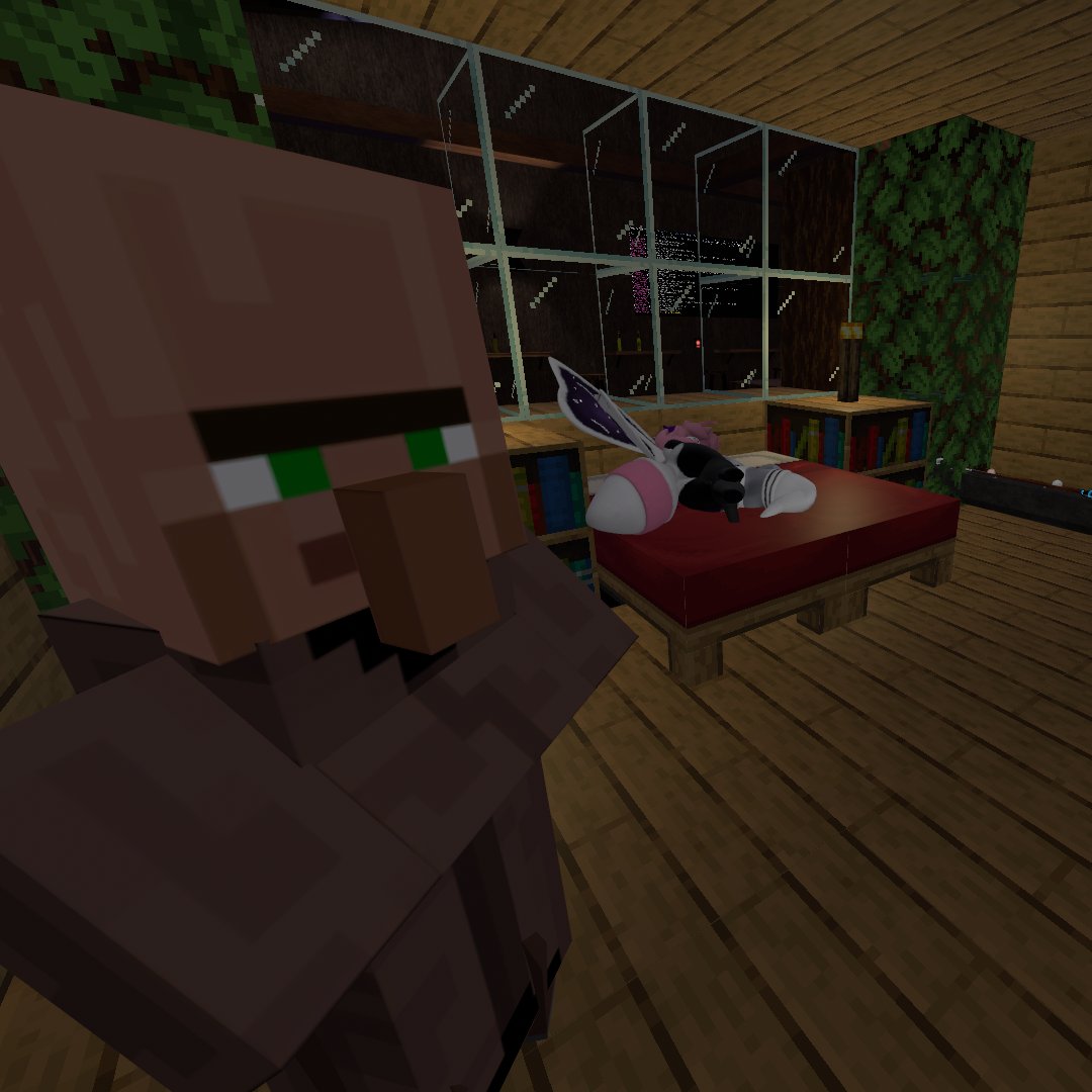 DX_Nacca's tweet photo. We were playing with VRCraft and my friends decided to steal Vilager's bed
F in Chat
#VRChat #Minecraft #vrc #VRCraft https://t.co/zHEzamoMKo