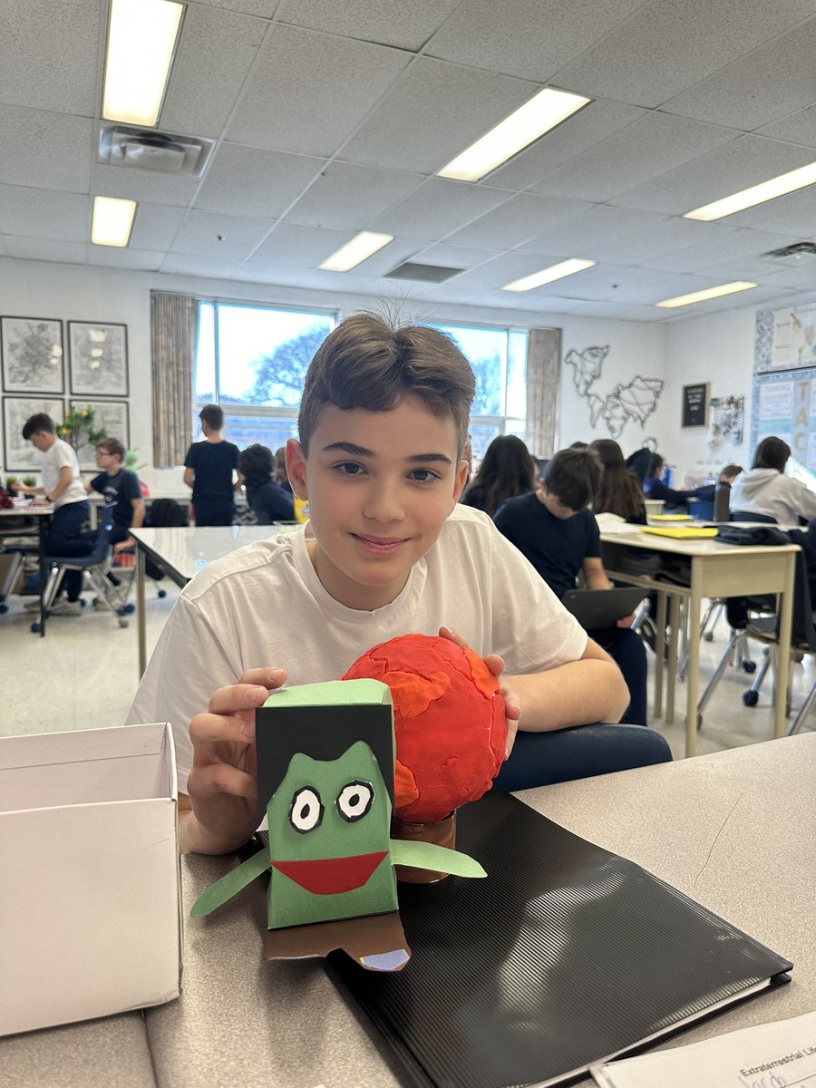 More than just your average space project. <a href="/StGregoryCS/">St. Gregory C.S.</a> #grade6 students create aliens inhabiting their respective planets! #spaceexploration🪐 ✨#tcdsb #science #SpaceX #stem