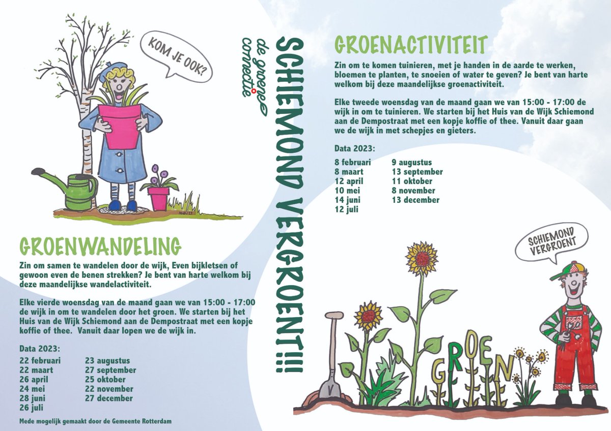 GroeneConnectie's tweet image. Vanaf woensdag 8 feb : 2x per maand wandelen of samen het groen verzorgen in #Schiemond. Doe je mee? Start altijd 15u bij huis van de wijk Dempostraat. Tot 17u.