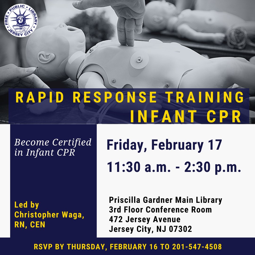 JCFPL_NJ's tweet photo. #jcfpl_nj #jcfpl #infantcpr #training #priscillagardnermainlibrary https://t.co/p3dWovSapD