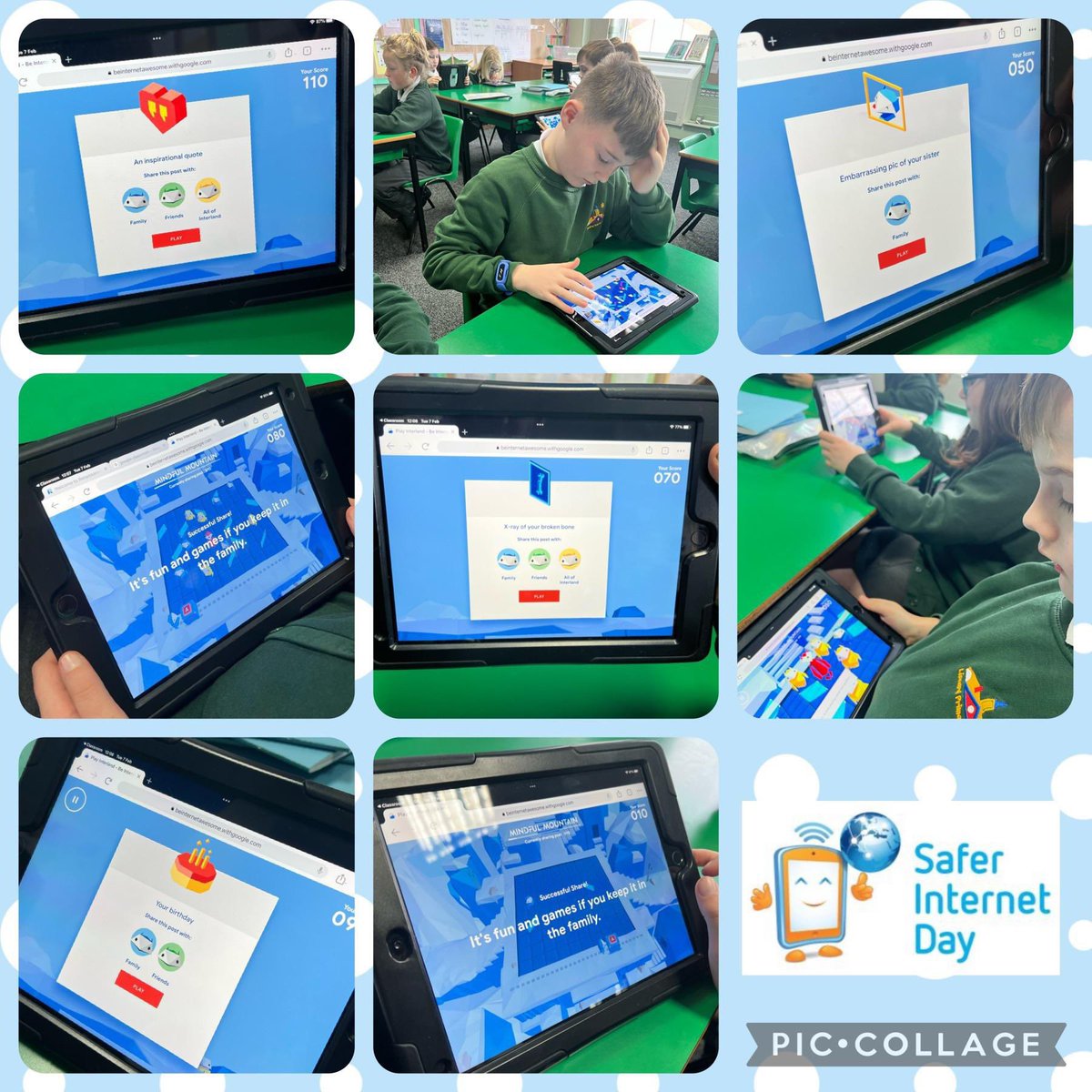 LiscardPrimary's tweet photo. Today the children engaged in lots of activities linked to #SaferInternetDay2023                 #onlinesafety is such an important part of our curriculum! The children demonstrated great knowledge and understanding! #OnlineSafety #cybersafe #LiscardPS #digitalleaders https://t.co/NvlSnqeLvK