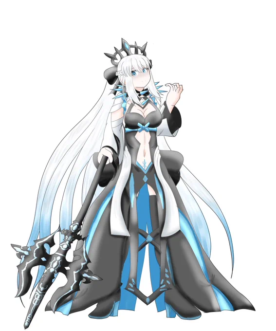 おはなのねん!企画進行ー!今回はモルガンー。武器とモルガンのレイヤーを分けてるからこんな事も出来る 