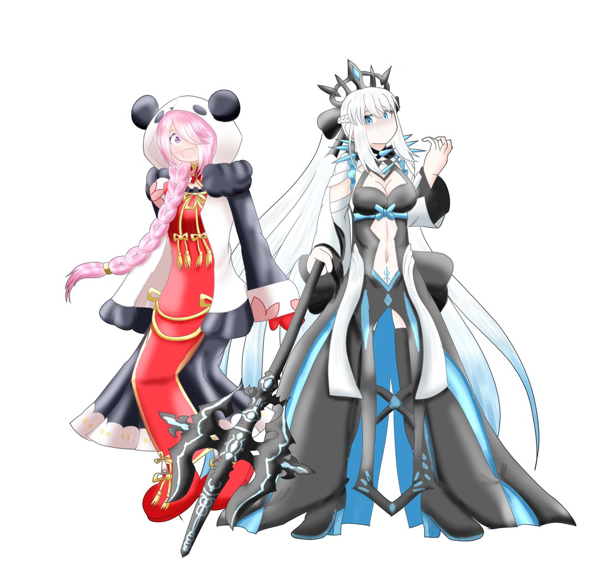 モルガン(Fate) 「おはなのねん!企画進行ー!今回はモルガンー。武器とモルガンのレイヤーを分けてるか」|ぽかhiイネザメ🌾🐑🍚🌌👑🐬🛌🦉📕(✪ゴエルッソ)✨のイラスト