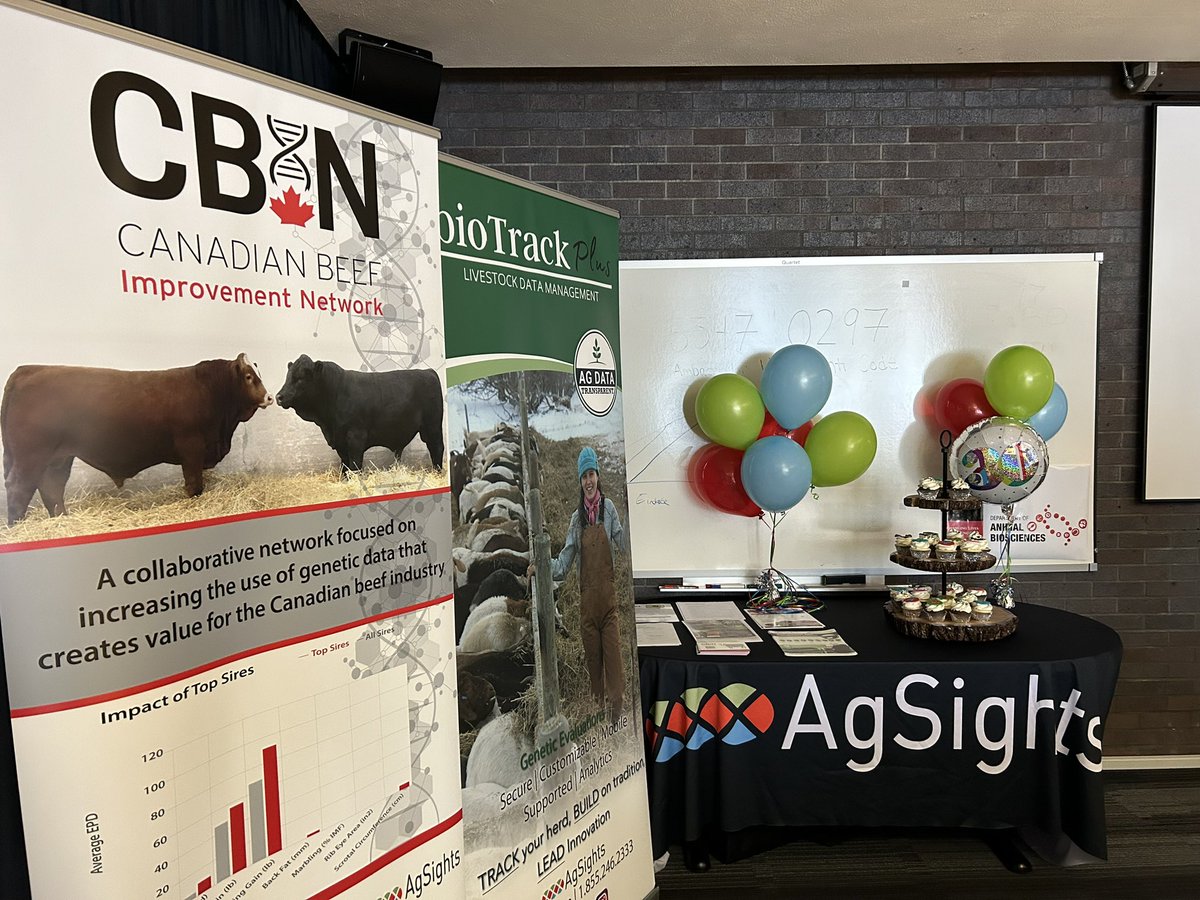 stephlam02's tweet image. “Collaboration itself will drive forward opportunities” - @Sandy_Russell 

Happy 30th anniversary to @AgSights! Thanks for amazing speeches from @LivestockInnov @CanBeefNetwork and seeing so much support from  @BeefFarmersON @OMAFRA @ABSc_UofG @CgilUofG @LakelandCollege and more!