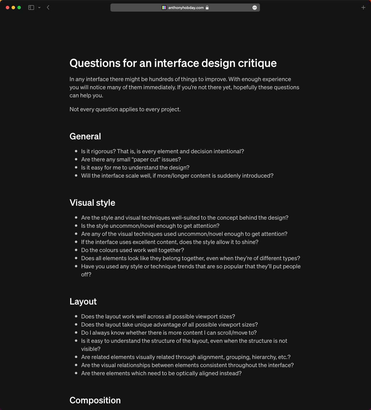 Anthony Hobday on Twitter "When an experienced designer looks at an