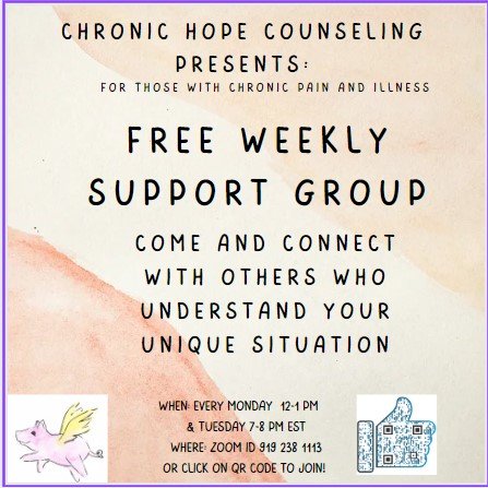 Weekly group tonight on Zoom from 7-8 pm. Join from anywhere! Hope to see you there.