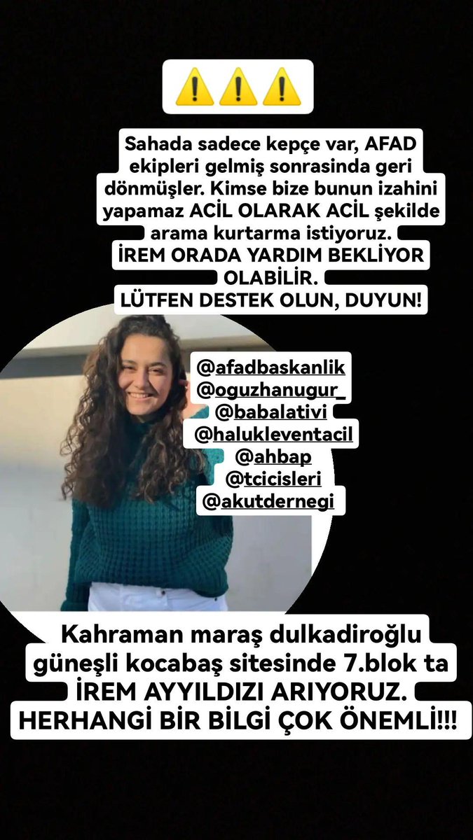 mrvturhan's tweet photo. @OguzhanUgur Afad geri çekilmiş. Sadece kepçe çalışıyor. Ses olmadığını gerekçe göstermişler. Kuzenimiz yaşıyor olabilir. Haber alamıyoruz. Lütfen duyurun Allah rızası için, kimse bunun izahını yapamaz.!! https://t.co/sNVV9iXN4F