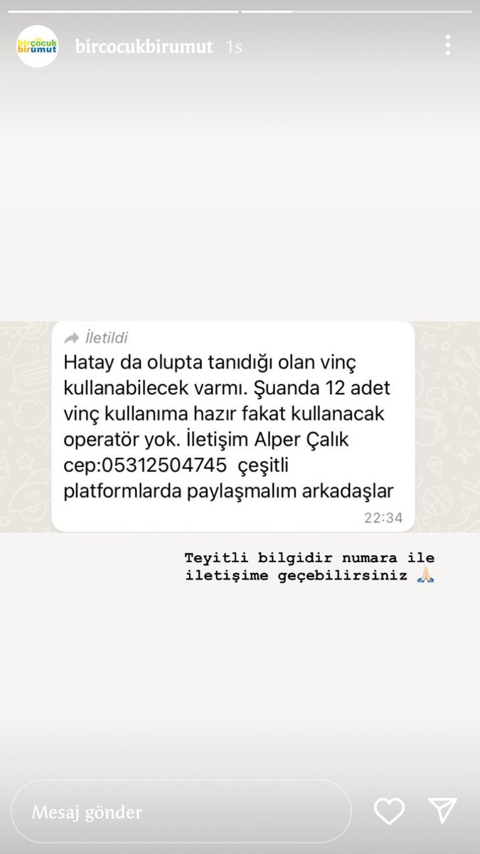 ertunc_hacer's tweet photo. @Tacettinakl2 Böyle bir bilgi paylaşılmıştı. Operatöre ihtiyaç var deniyordu. https://t.co/IitdV4301a