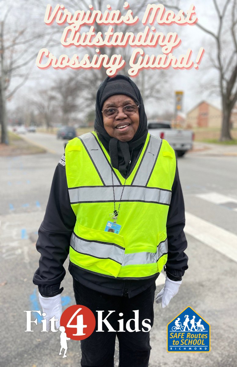 We are pleased to share that <a href="/RPS_Schools/">Richmond Public Schools</a> <a href="/LinwoodHoltonES/">Linwood Holton Elementary</a>’s crossing guard, Dorothy Battle, is being honored by <a href="/VaDOT/">VDOT</a>’s VA SRTS program as one of Virginia’s Most Outstanding Crossing Guards of 2022! Tomorrow, 2/8, is Crossing Guard Appreciation Day!✋🦺🛑🚶🏽‍♀️🚶🏿🚶🏽‍♂️🚲