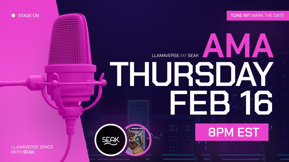 Join us for a Twitter Space AMA with <a href="/SEAKNFT/">SEAK</a>

🗓️ When: Feb 16 2023
⏰ Time: 8 PM EST
🔔 Set reminder: x.com/i/spaces/1rmxP…