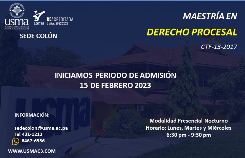 C3_USMA's tweet photo. Seguimos con la Maestría de Derecho Procesal.  Estas a tiempo de ingresar en el II Cuatrimestre. Contamos con financiamiento y arreglos de pago. https://t.co/wEGQMuvP0F