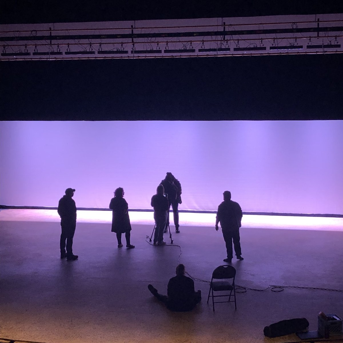 During rehearsals, the team behind The Herd has been hard at work creating theatre magic, including Projection Designer Judith Schulz, who will seemingly bring bison to life on the stage with projections.  #theatredesign