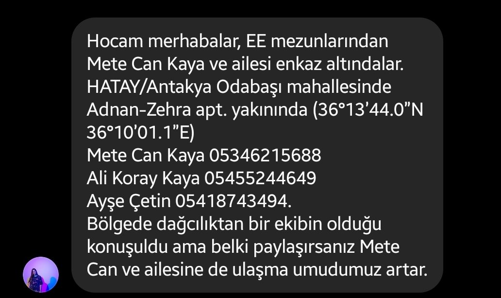 Antakya Odabaşı Mahallesi'nde enkaz altında 3 kişi var!