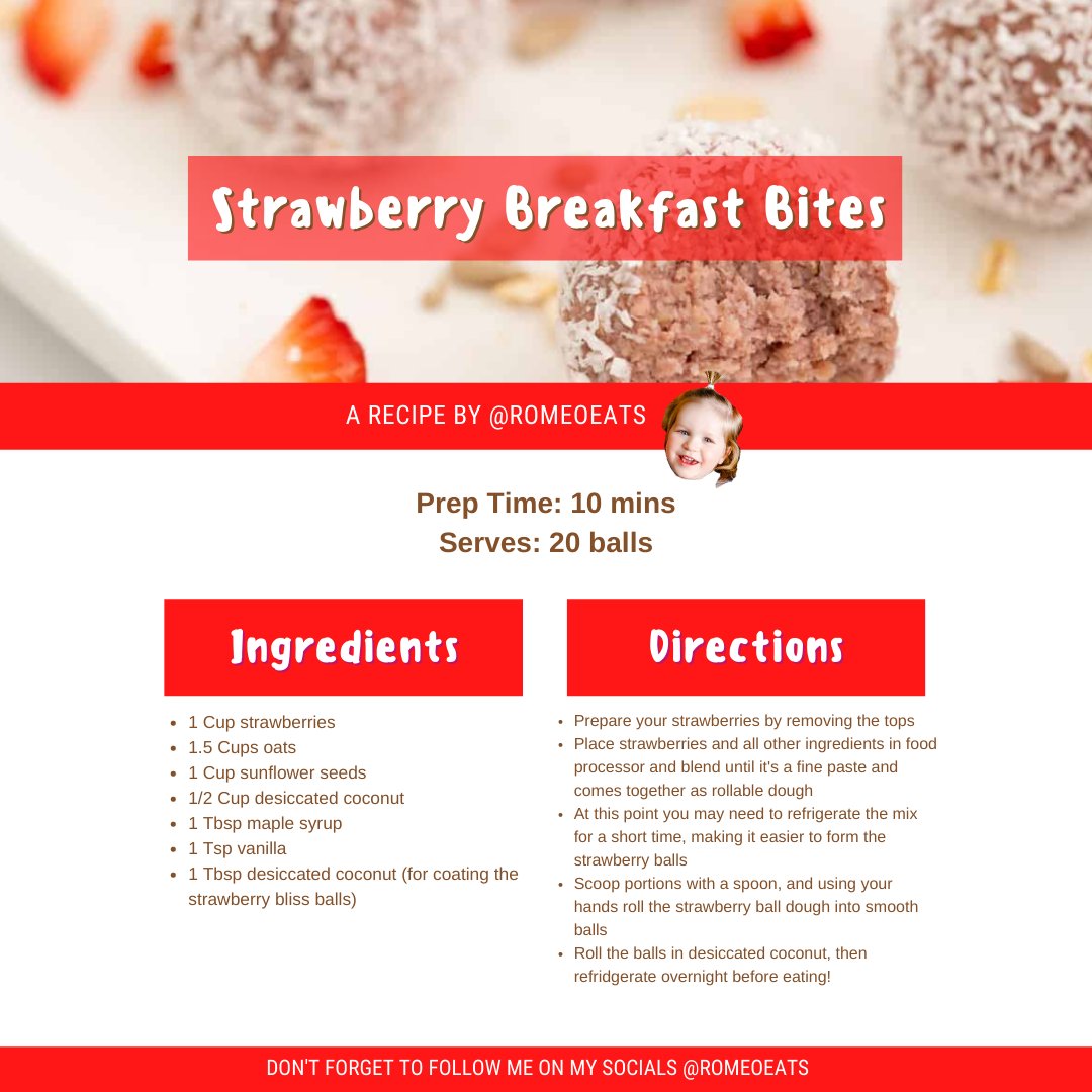 RomeoEats's tweet photo. Did you know today is National Strawberry Day? Check out these deeeelicious strawberry bites ππ #MmmMonday https://t.co/dHNjTTUrx9
