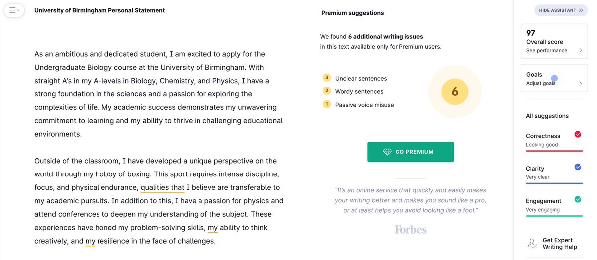 AIwriter01's tweet photo. Preview of a job I accepted just over 30 minutes ago. Very general brief but I still done what I could, on the right of Grammarly report you can see how well the rest of essay is score. Dm for any work #writingservices #writemypaper #writer #personalstatement https://t.co/vyZVGkCUNn