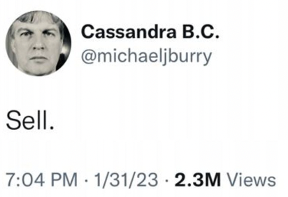 unusual_whales on Twitter: "On Jan 31, Michael Burry wrote to simply